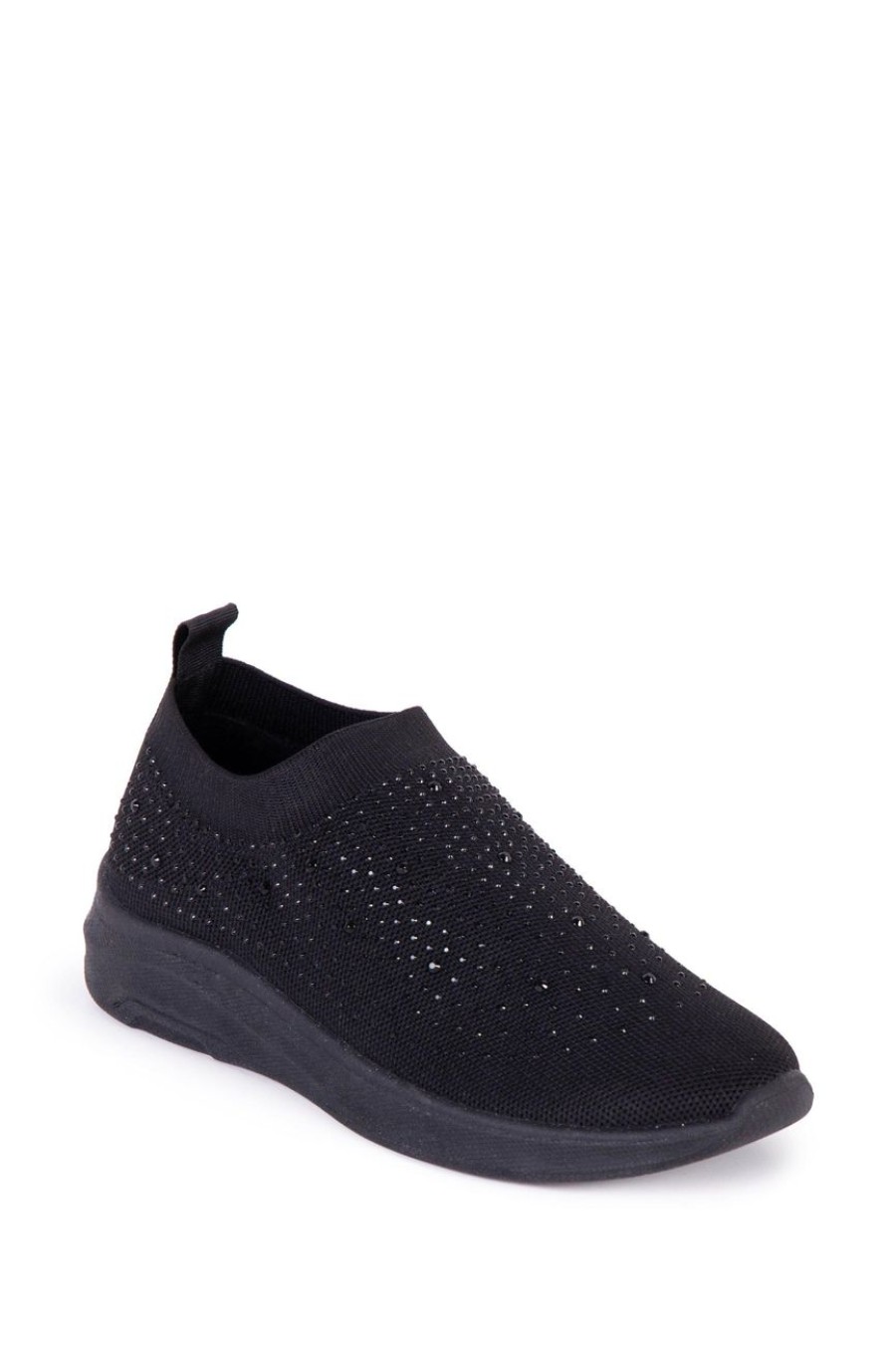 Shoes MILADYS | Embellished Slip On Sneakers Black