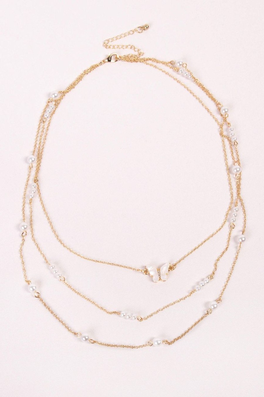 Accessories MILADYS | Beaded Necklace Yellow Gold