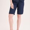 Clothing MILADYS | Cracker Cotton Bermuda Shorts Navy