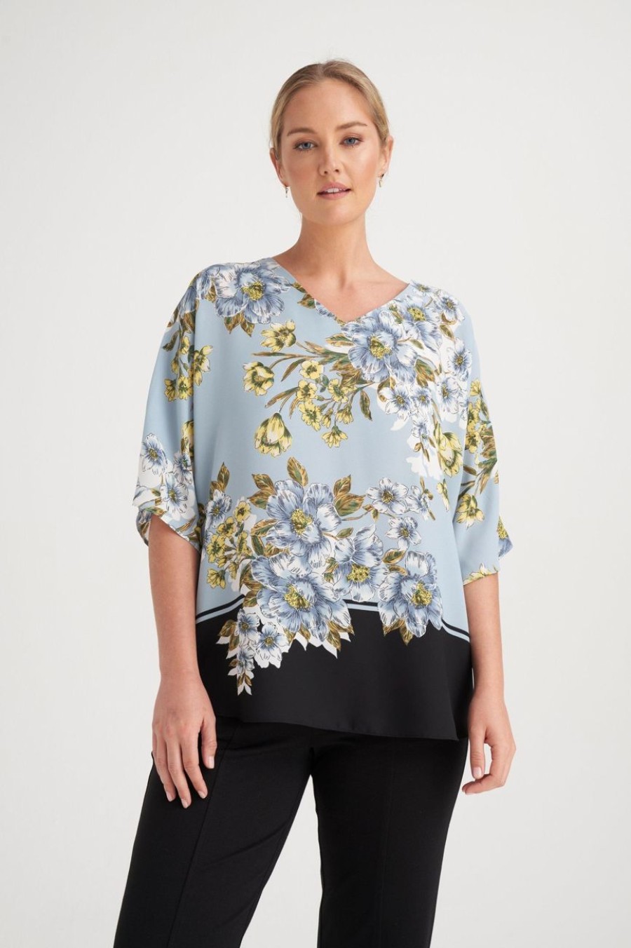 Clothing MILADYS | Floral Border Print Top Multi