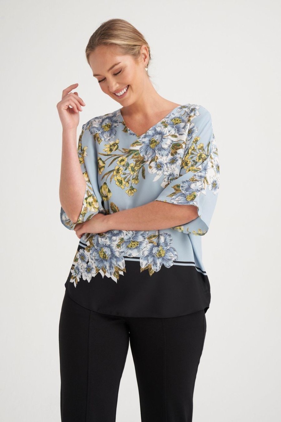 Clothing MILADYS | Floral Border Print Top Multi