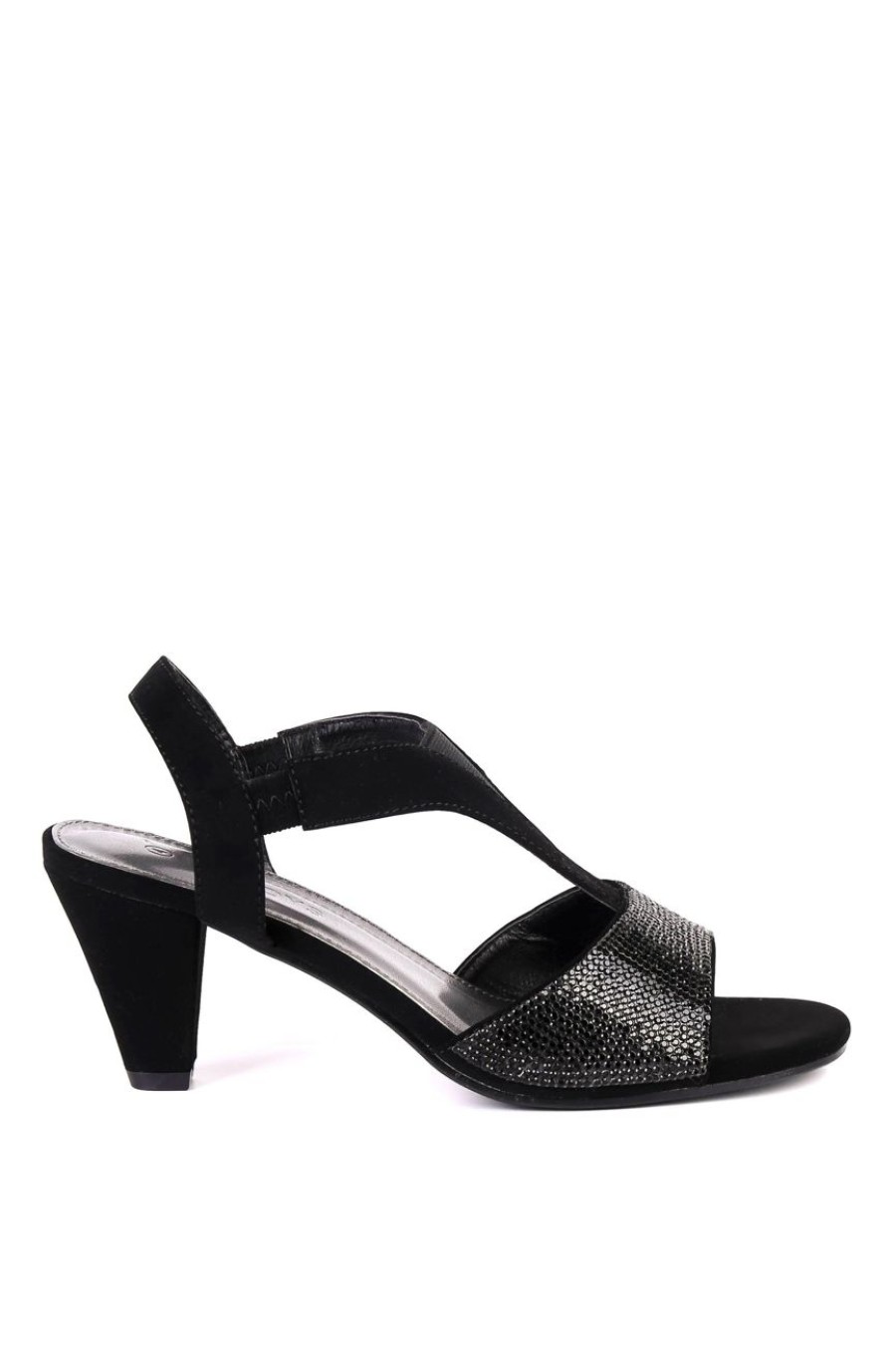 Shoes MILADYS | Comfort T-Bar Cone Heel Black