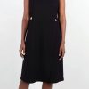 Clothing MILADYS | Ponte Pinafore Dress Black