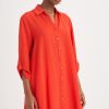 Clothing MILADYS | Longer Length Shirt Orange Burnt Orange