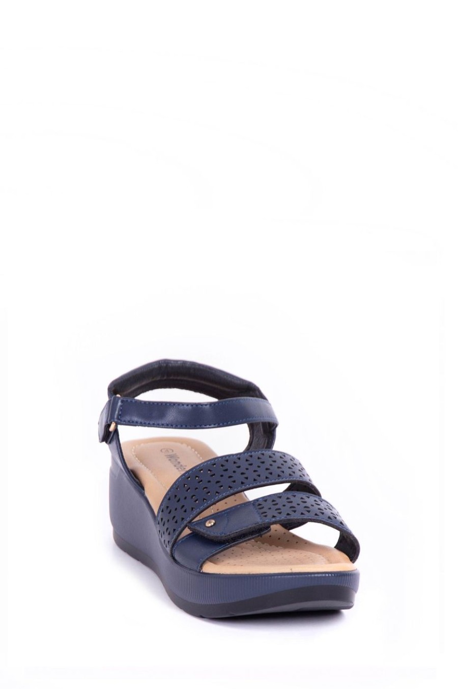 Shoes MILADYS | Wonderfit Wedge Sandals Navy