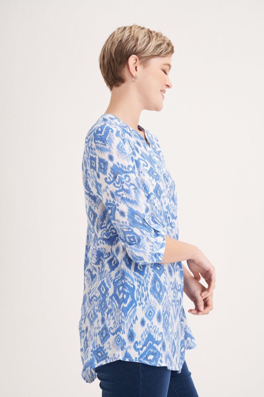 Clothing MILADYS | Printed Shirt Blue Multi