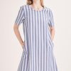 Clothing MILADYS | Washer Cotton Stripe Shift Dress Multi