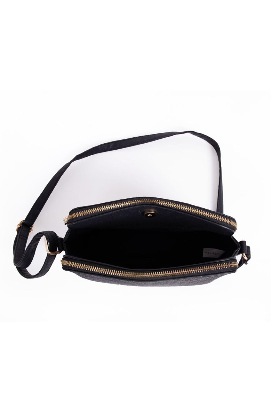 Accessories MILADYS | Textured Dome Crossbody Bag Black