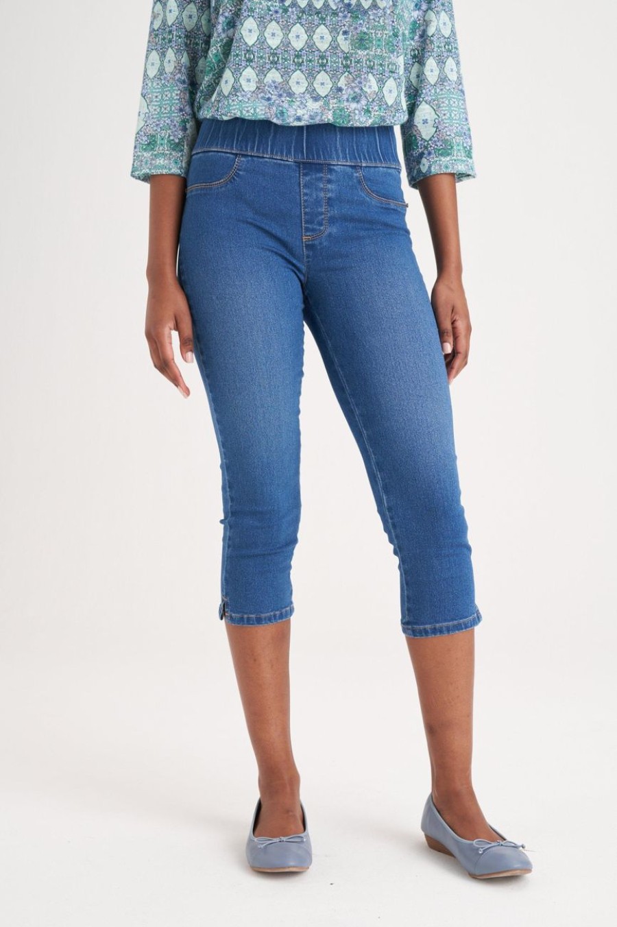 Clothing MILADYS | Jegging Crops Midwash Baby Blue