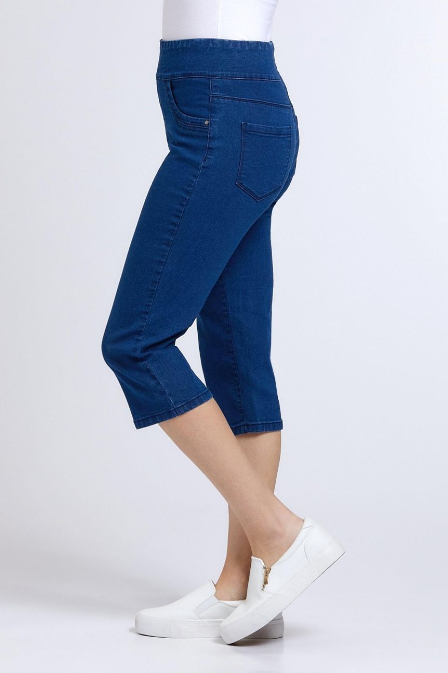 Clothing MILADYS | Straight Leg Pull On Jegging Crops Ink