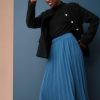 Clothing MILADYS | Pleated A-Line Skirt Teal