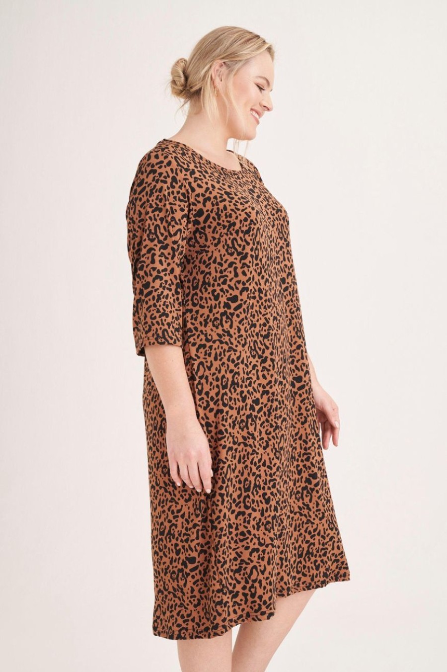 Clothing MILADYS | Animal Print A-Line Shift Dress Multi