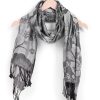 Accessories MILADYS | Lurex Printed Scarf Black