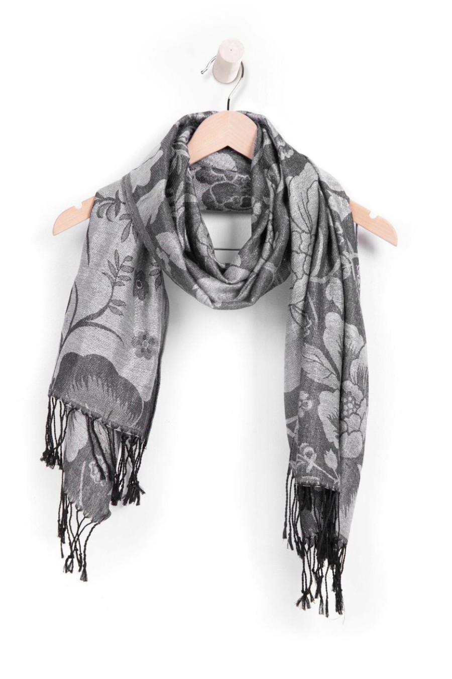 Accessories MILADYS | Lurex Printed Scarf Black