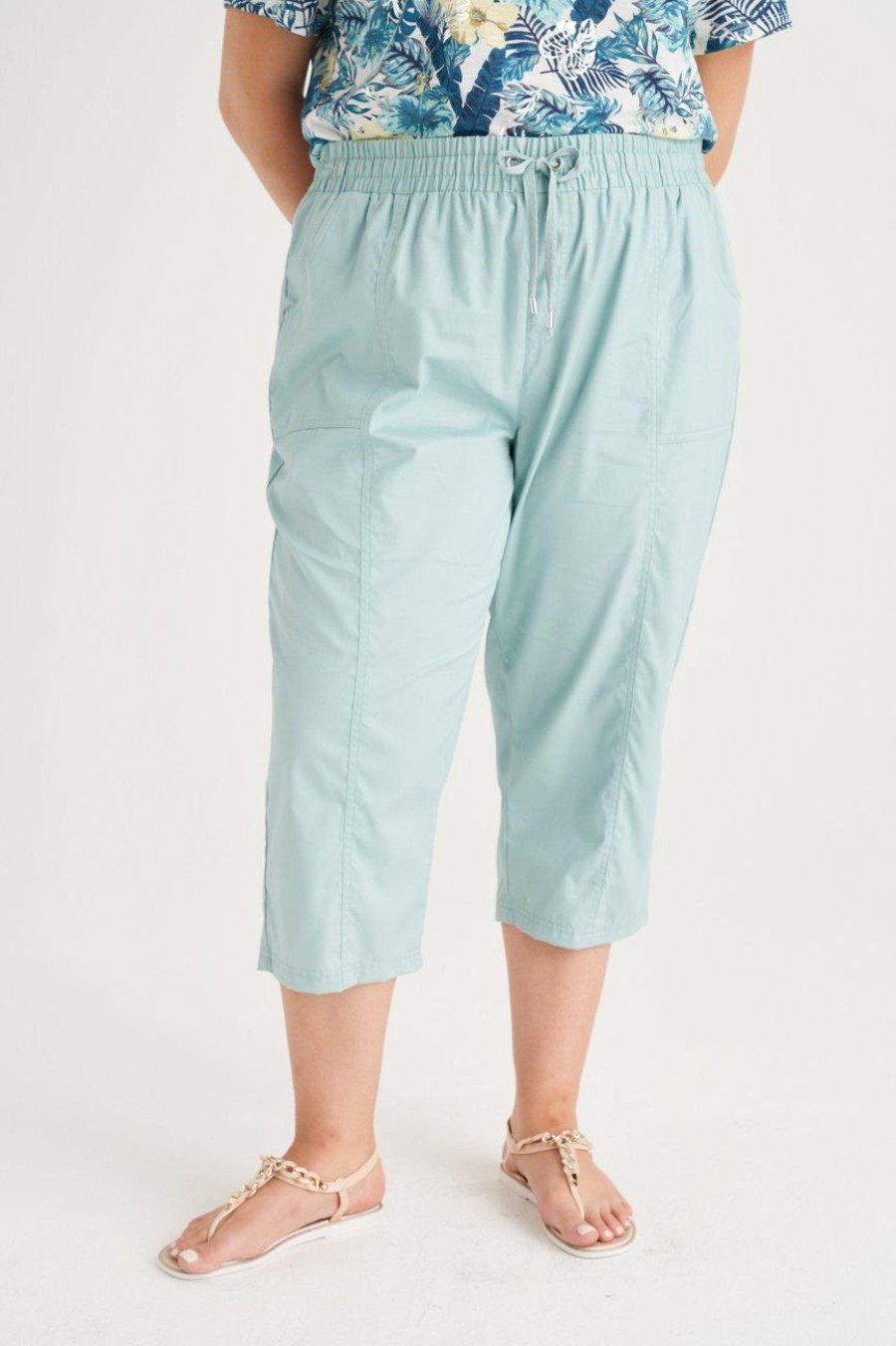 Clothing MILADYS | Cracker Cotton Crop Aqua