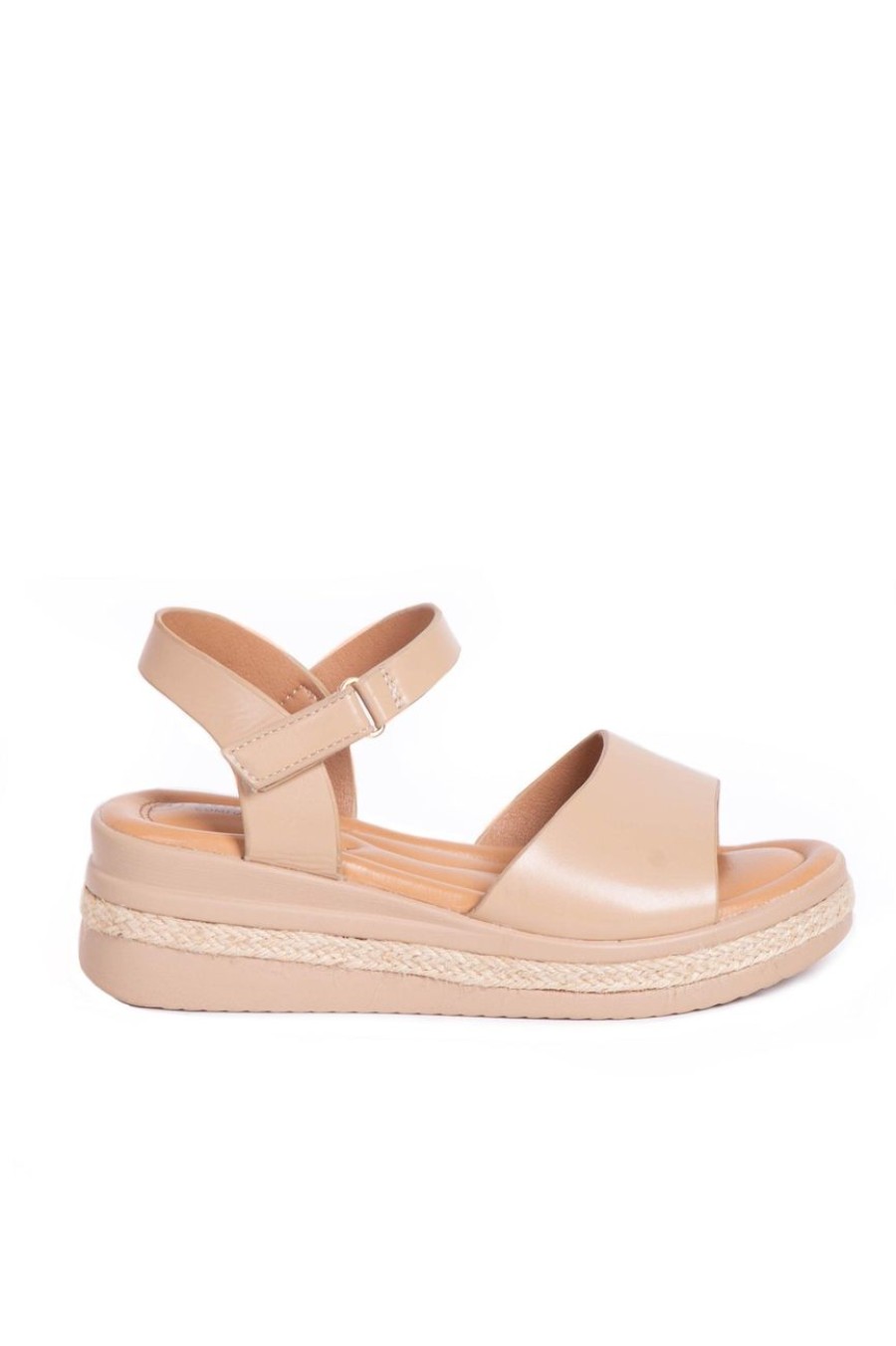 Shoes MILADYS | Wonderfit Wedge Sandal Tan