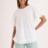 Clothing MILADYS | Anglaise Top White