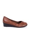 Shoes MILADYS | Wedge With Bow Trim Brown Chocolate