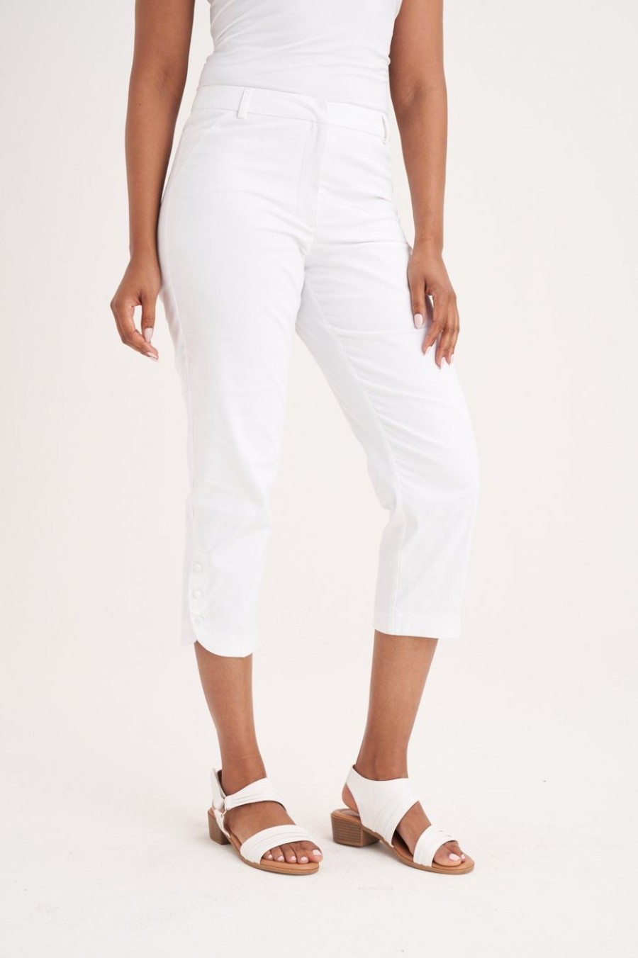 Clothing MILADYS | Sateen Crops White