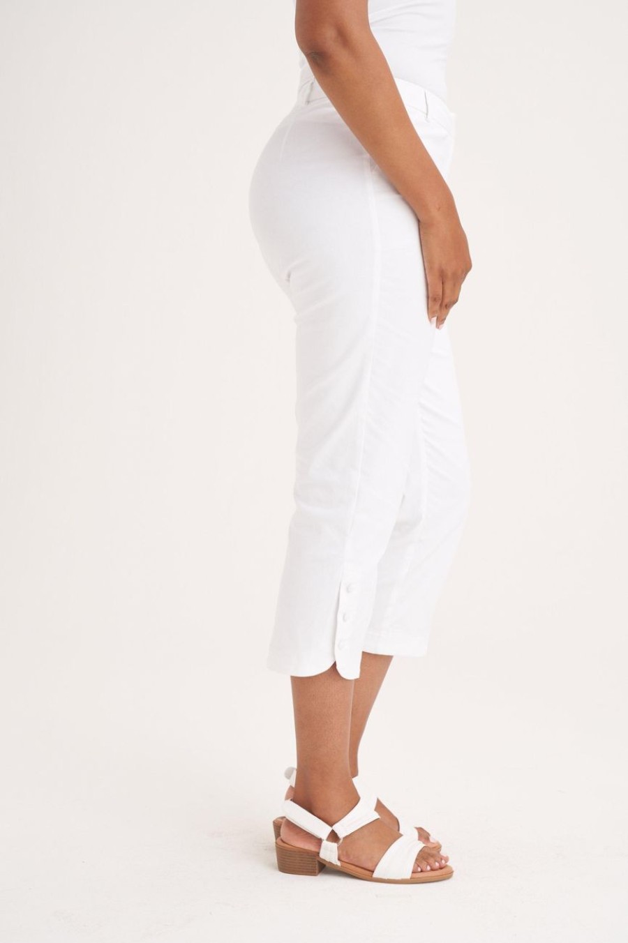 Clothing MILADYS | Sateen Crops White