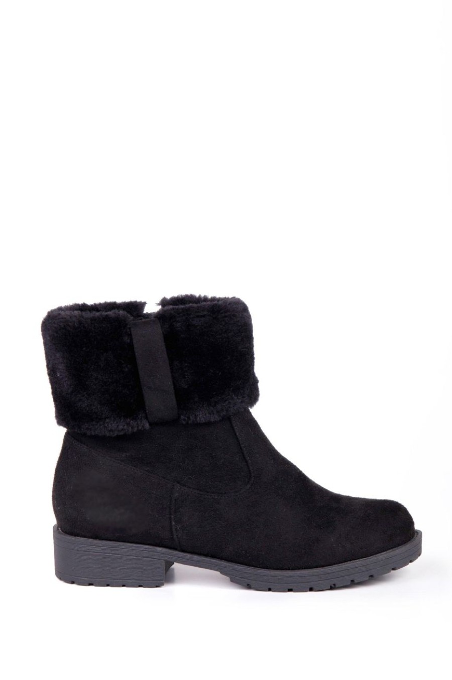 Shoes MILADYS | Faux Fur Ankle Boot Black