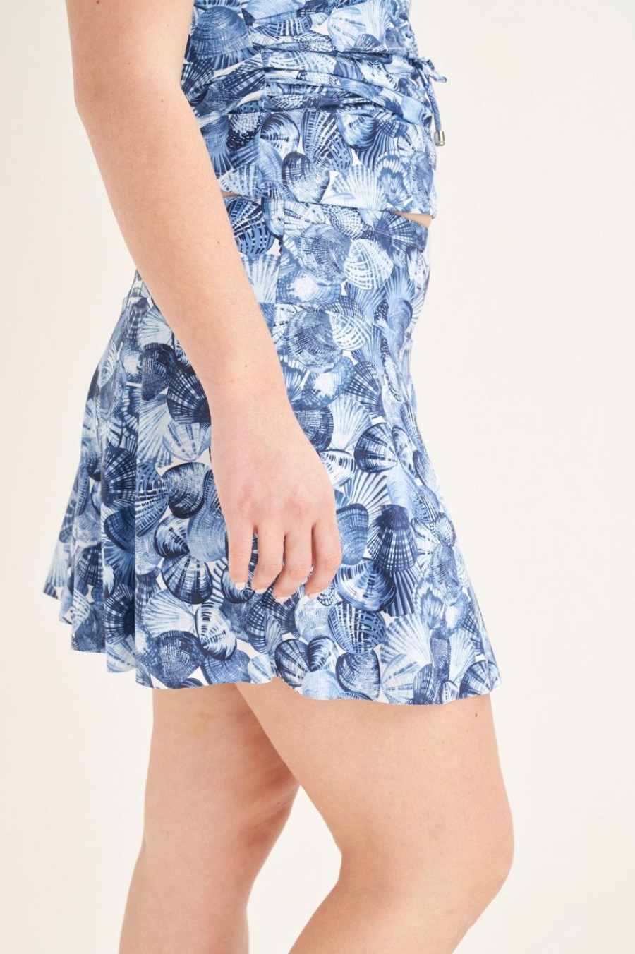 Clothing MILADYS | Printed Swim Skirt Blue Fish