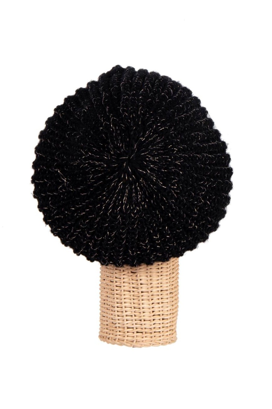 Accessories MILADYS | Cable Knit Beret Black