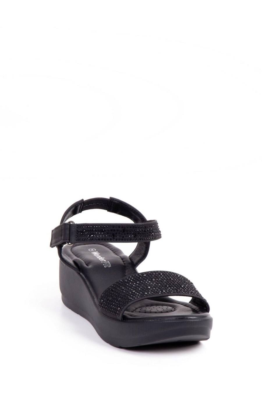 Shoes MILADYS | Wonderfit Wedge Sandal Black