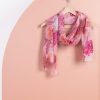 Accessories MILADYS | Floral Print Scarf Blush Pink