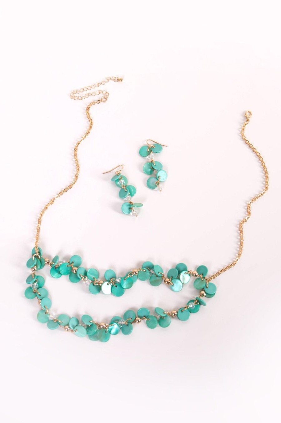 Accessories MILADYS | Necklace And Earring Set Forest Green