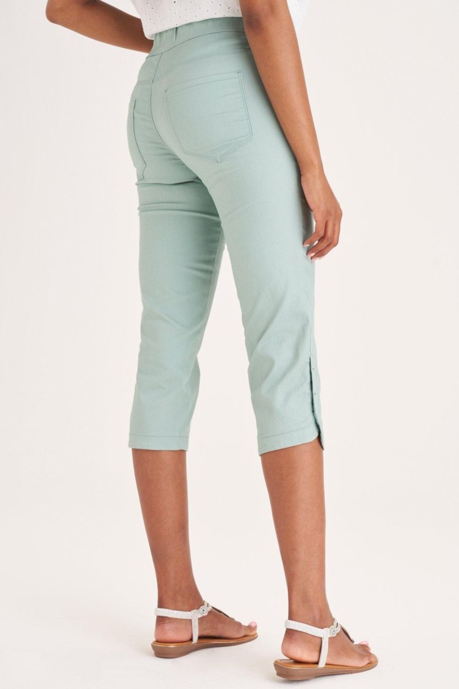 Clothing MILADYS | Pull On Jegging Crops Sage