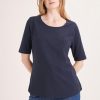 Clothing MILADYS | Basic Short Sleeve T-Shirt Navy