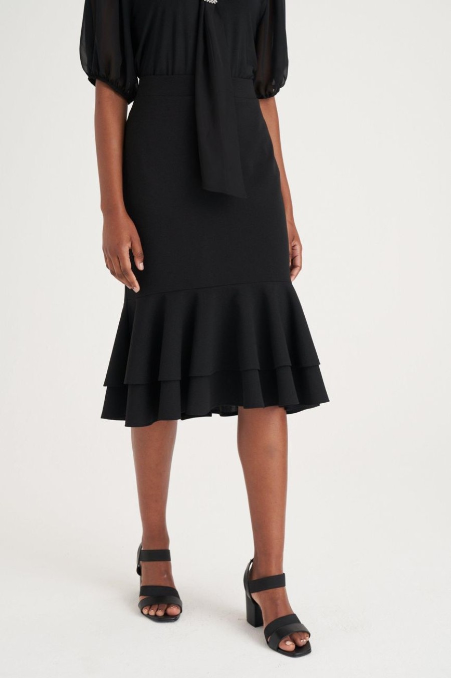 Clothing MILADYS | Peplum Frill Skirt Black