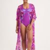 Clothing MILADYS | Printed Kaftan Magenta