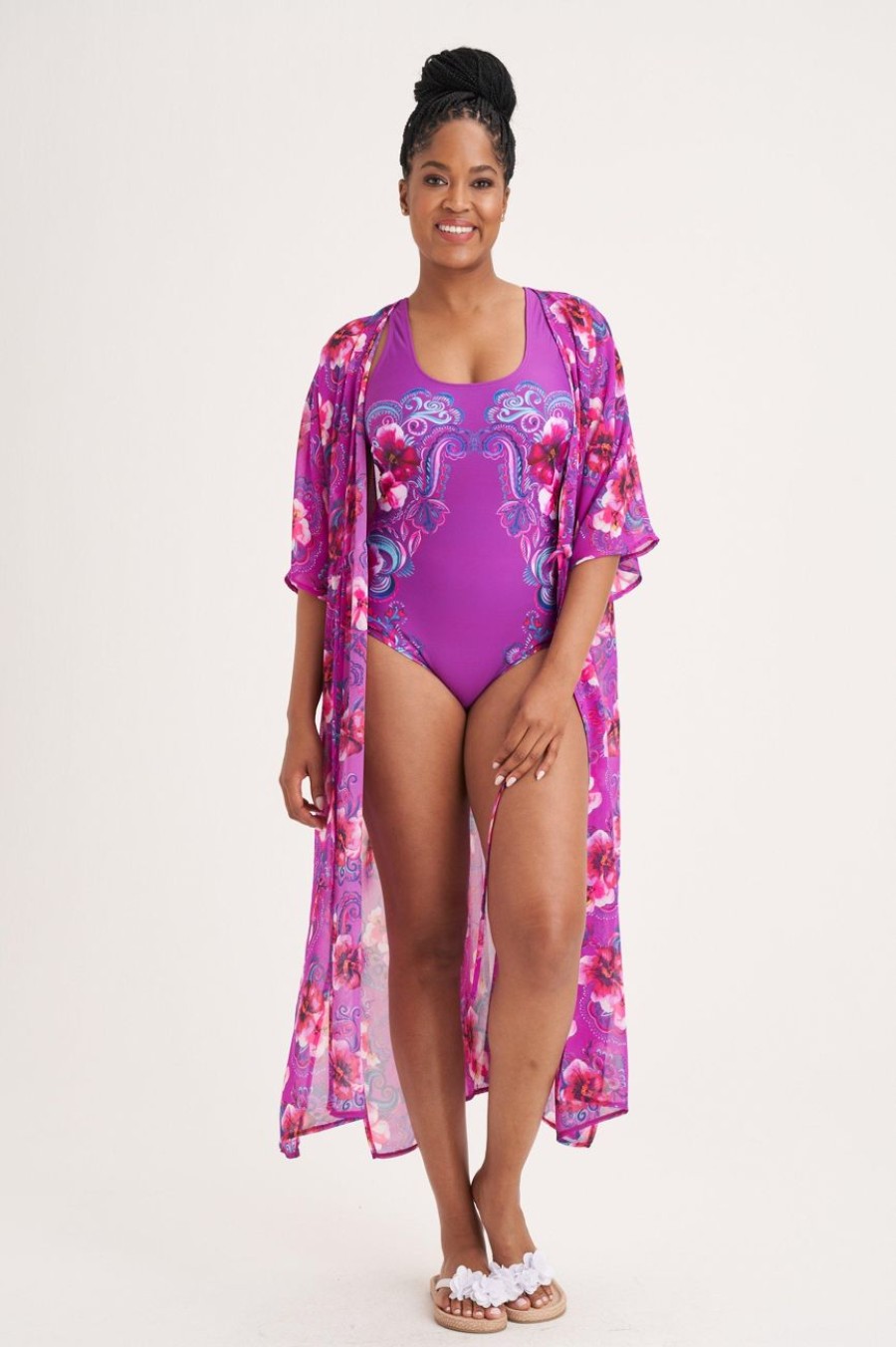 Clothing MILADYS | Printed Kaftan Magenta