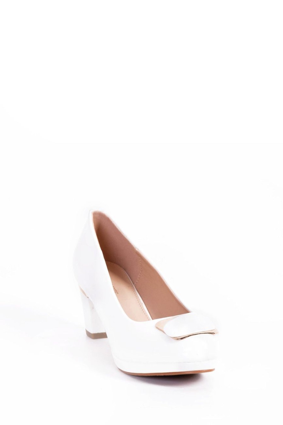 Shoes MILADYS | Block Heel Court Pierre Cardin White