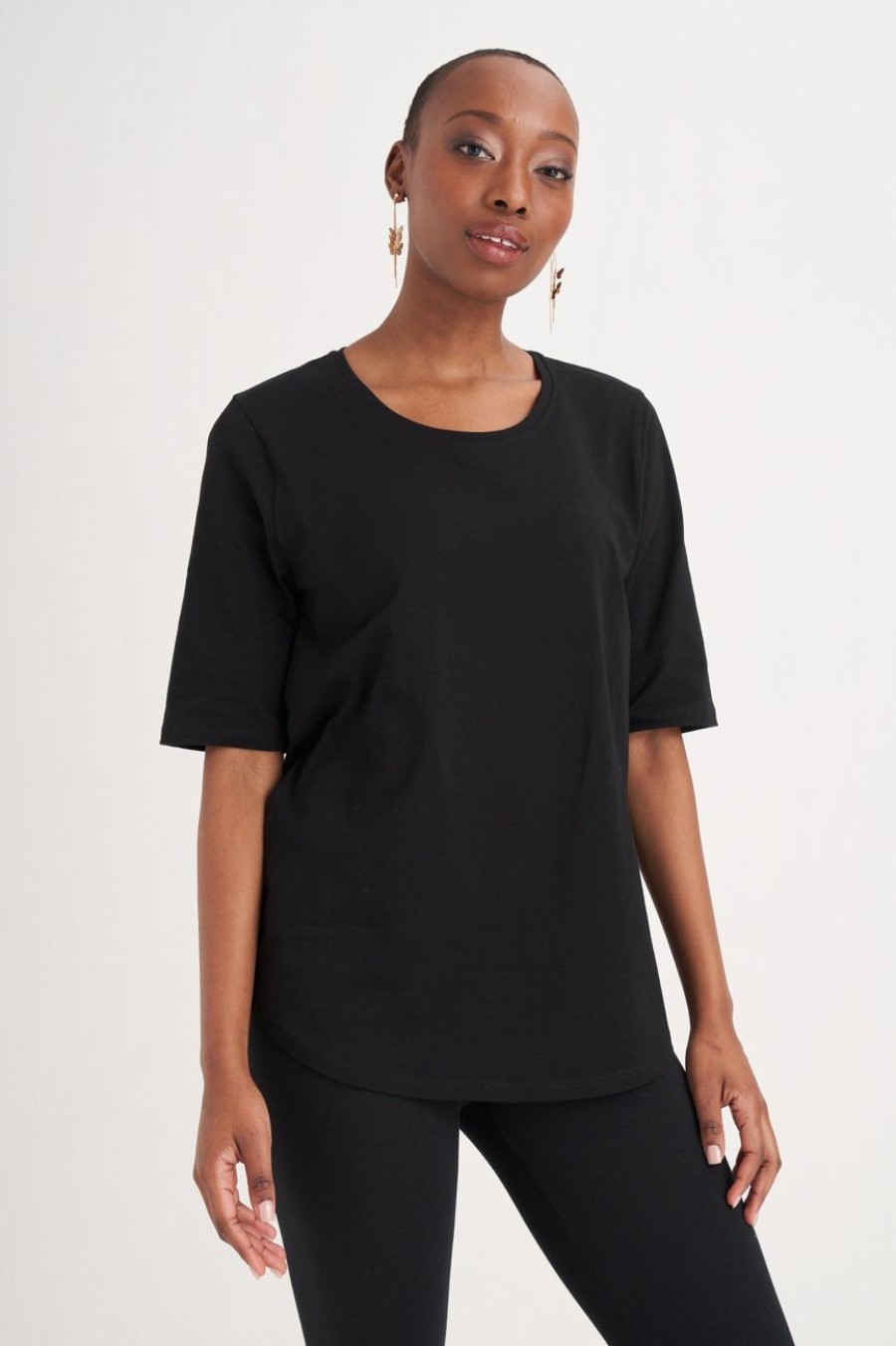 Clothing MILADYS | Basic Short Sleeve T-Shirt Black