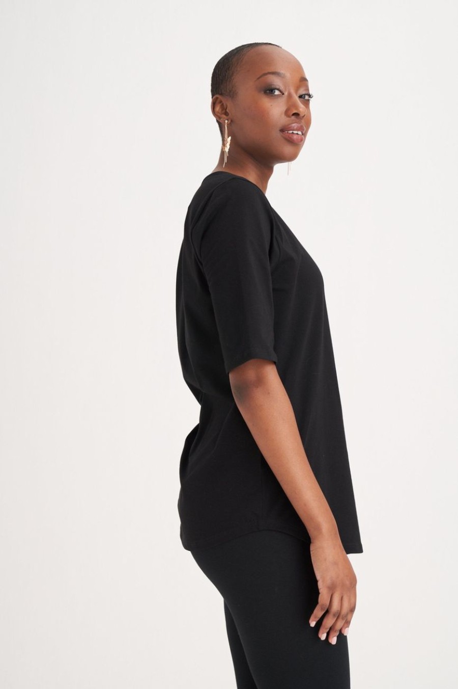 Clothing MILADYS | Basic Short Sleeve T-Shirt Black