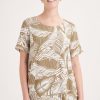 Clothing MILADYS | Leaf Print Boxy Top Multi