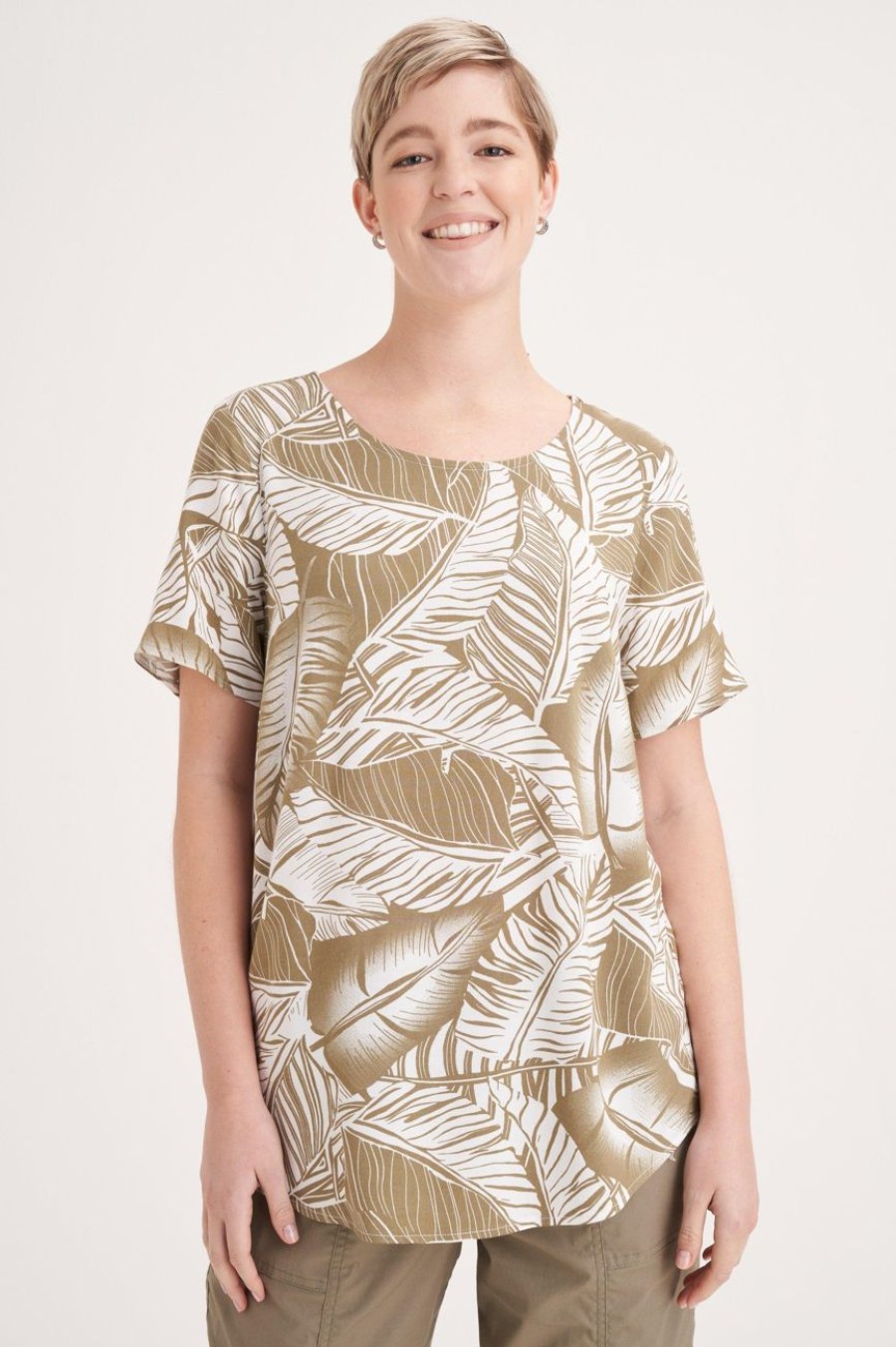 Clothing MILADYS | Leaf Print Boxy Top Multi