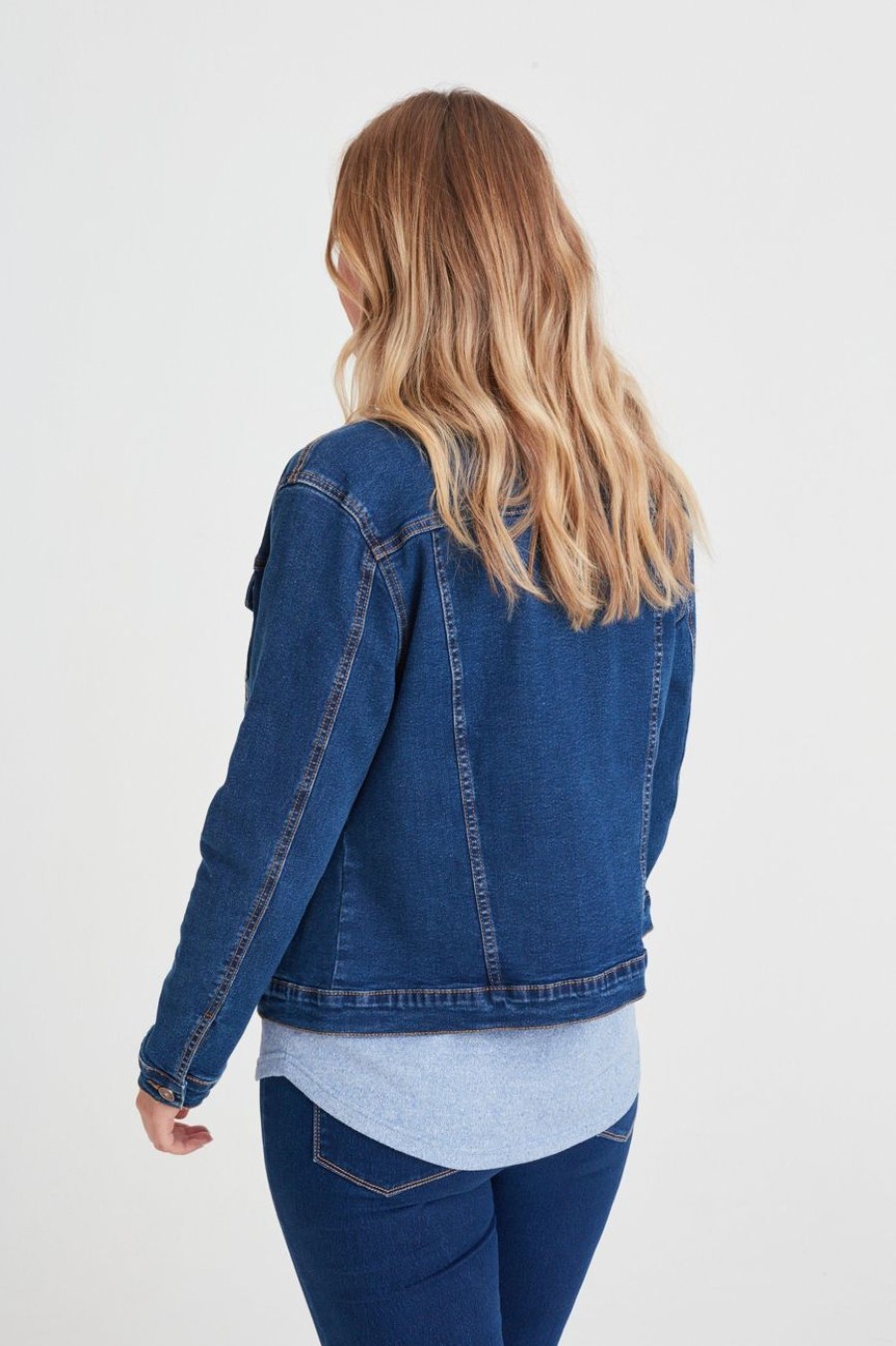 Clothing MILADYS | Denim Trucker Jacket Ink