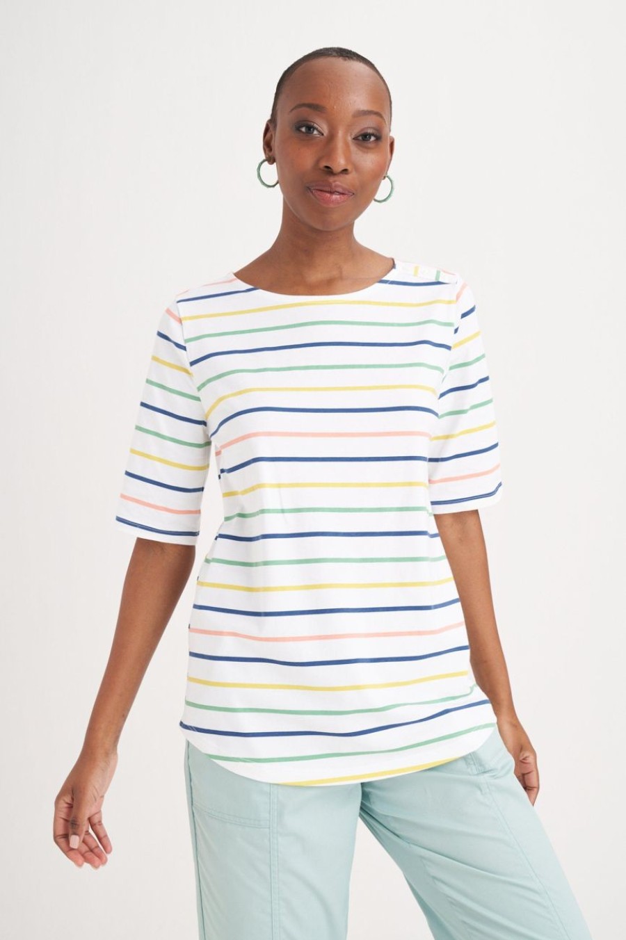 Clothing MILADYS | Coastal Stripe T-Shirt Multi