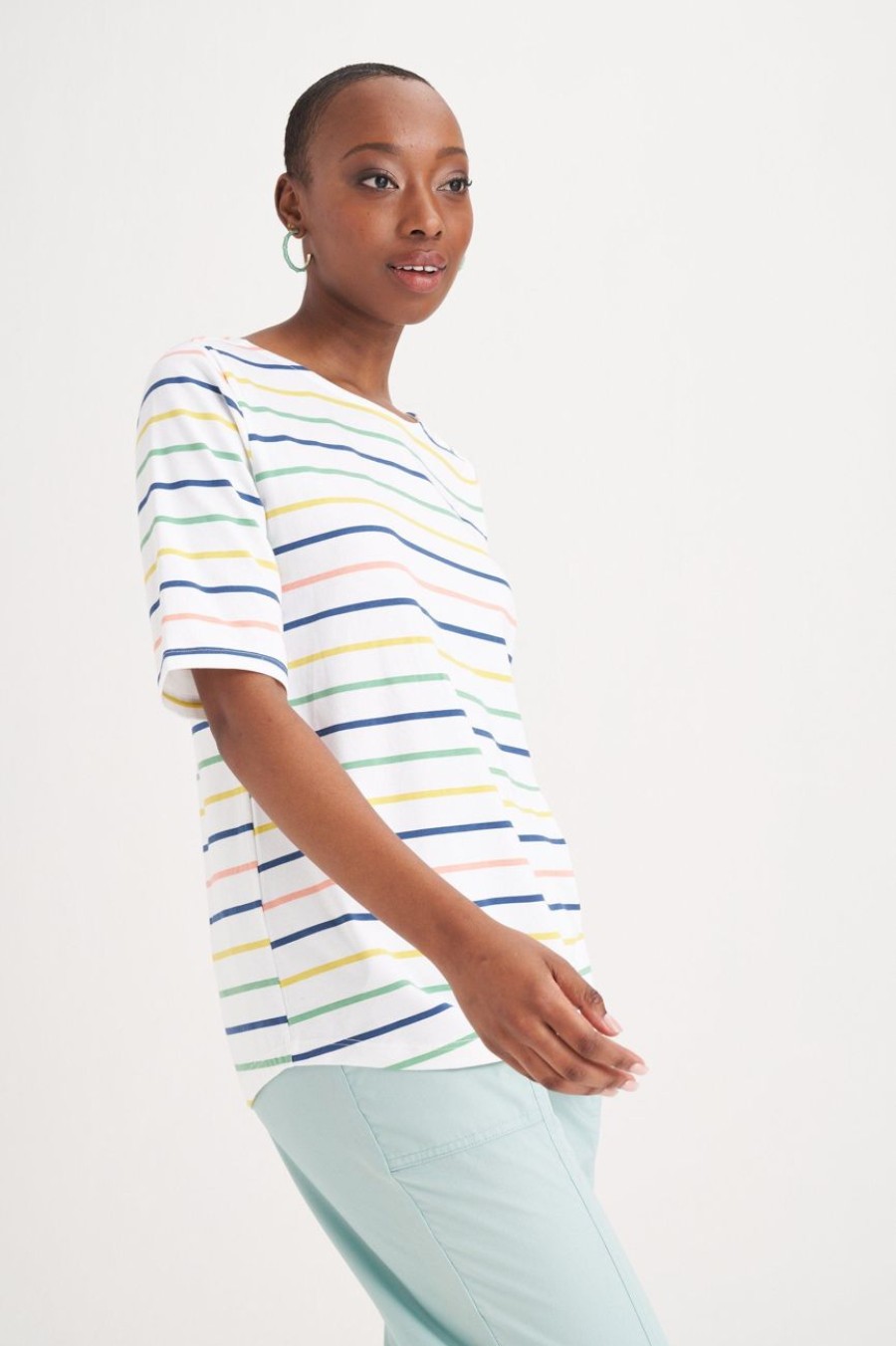 Clothing MILADYS | Coastal Stripe T-Shirt Multi