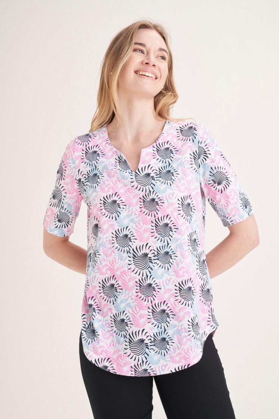 Clothing MILADYS | Geo Print T-Shirt Multi