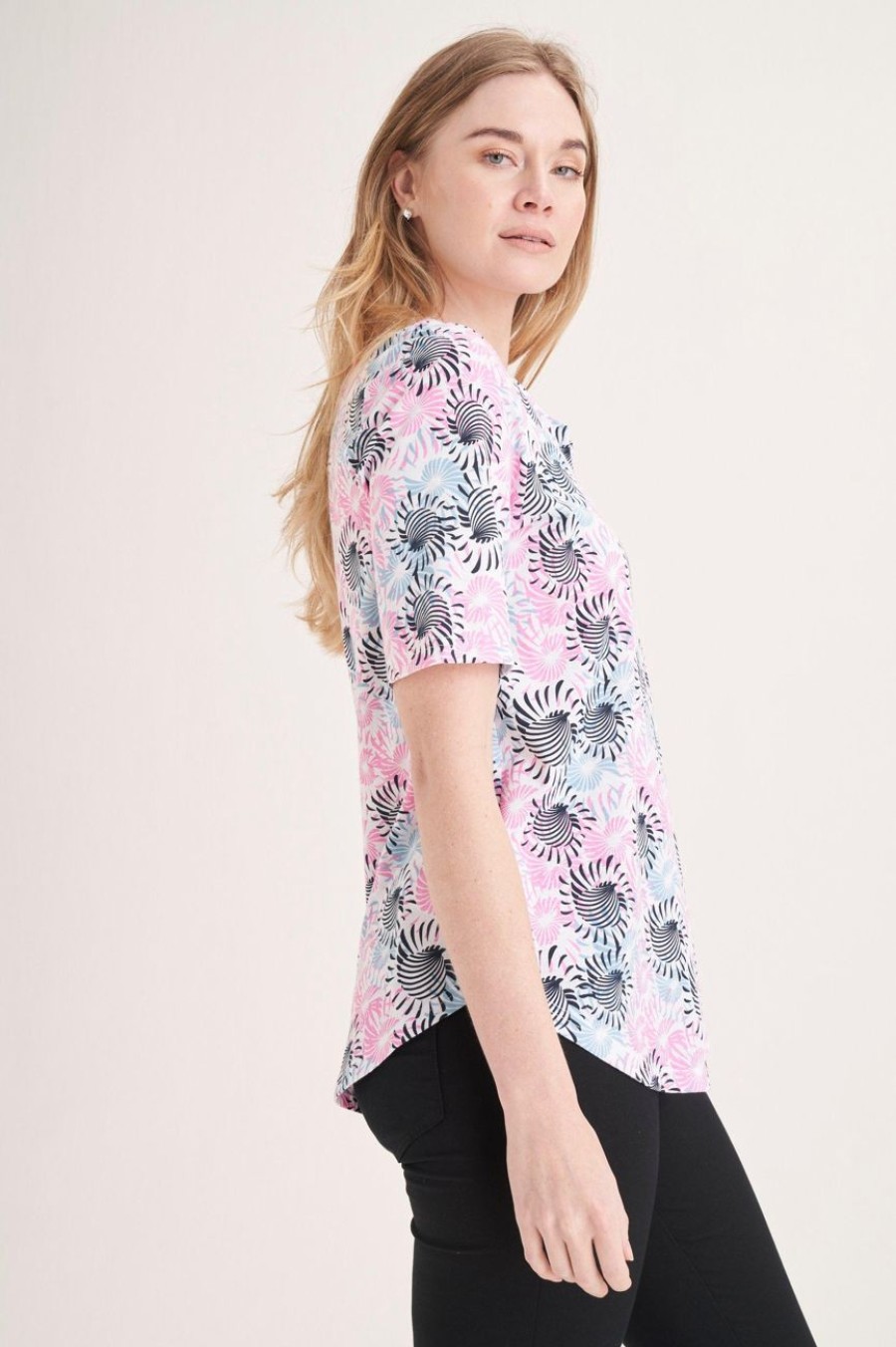 Clothing MILADYS | Geo Print T-Shirt Multi