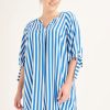 Clothing MILADYS | Stripe Henley Tunic Multi