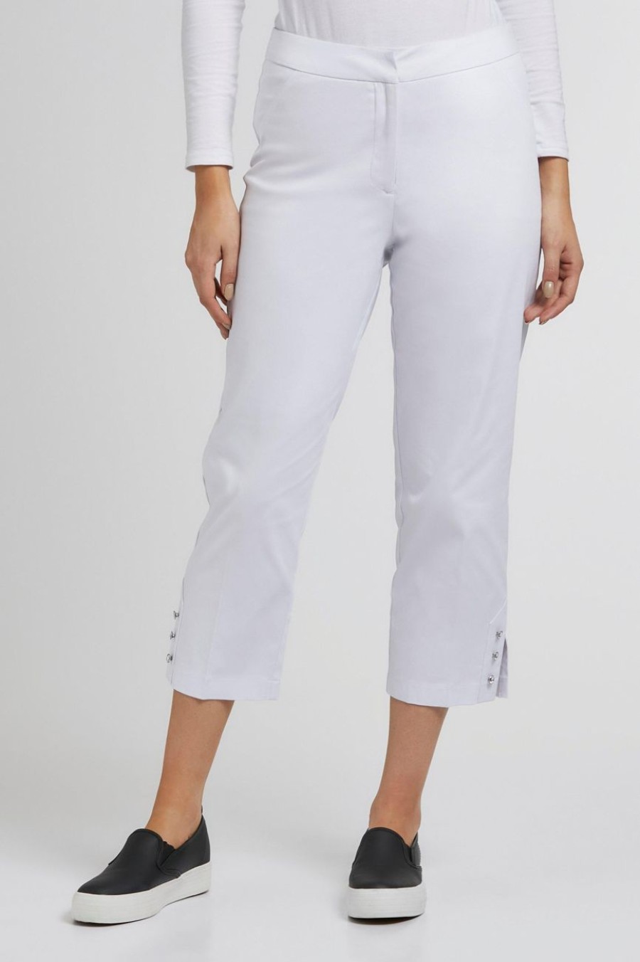 Clothing MILADYS | Sateen Tummy Control Crops White