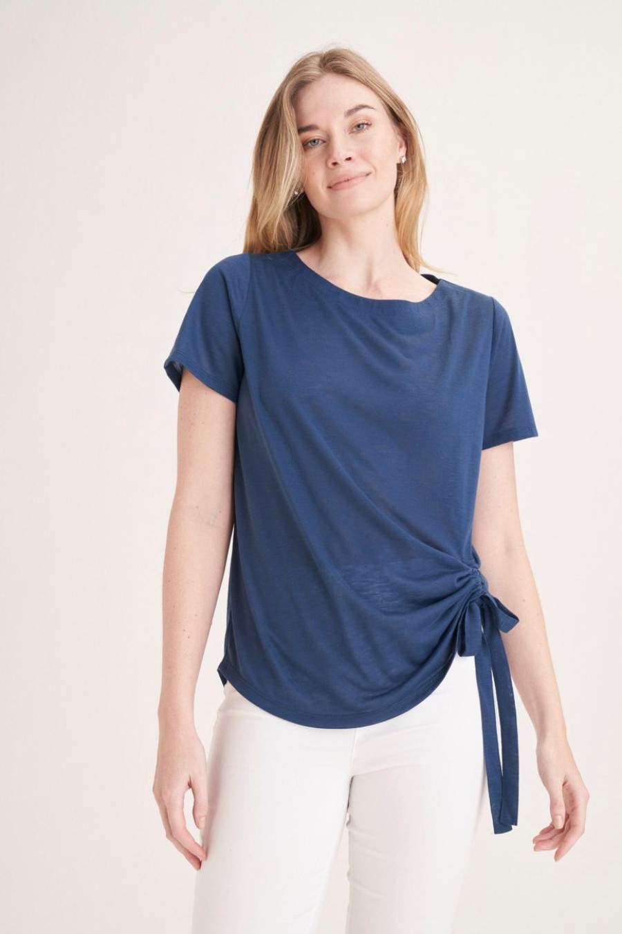 Clothing MILADYS | Side Detail Tee Navy