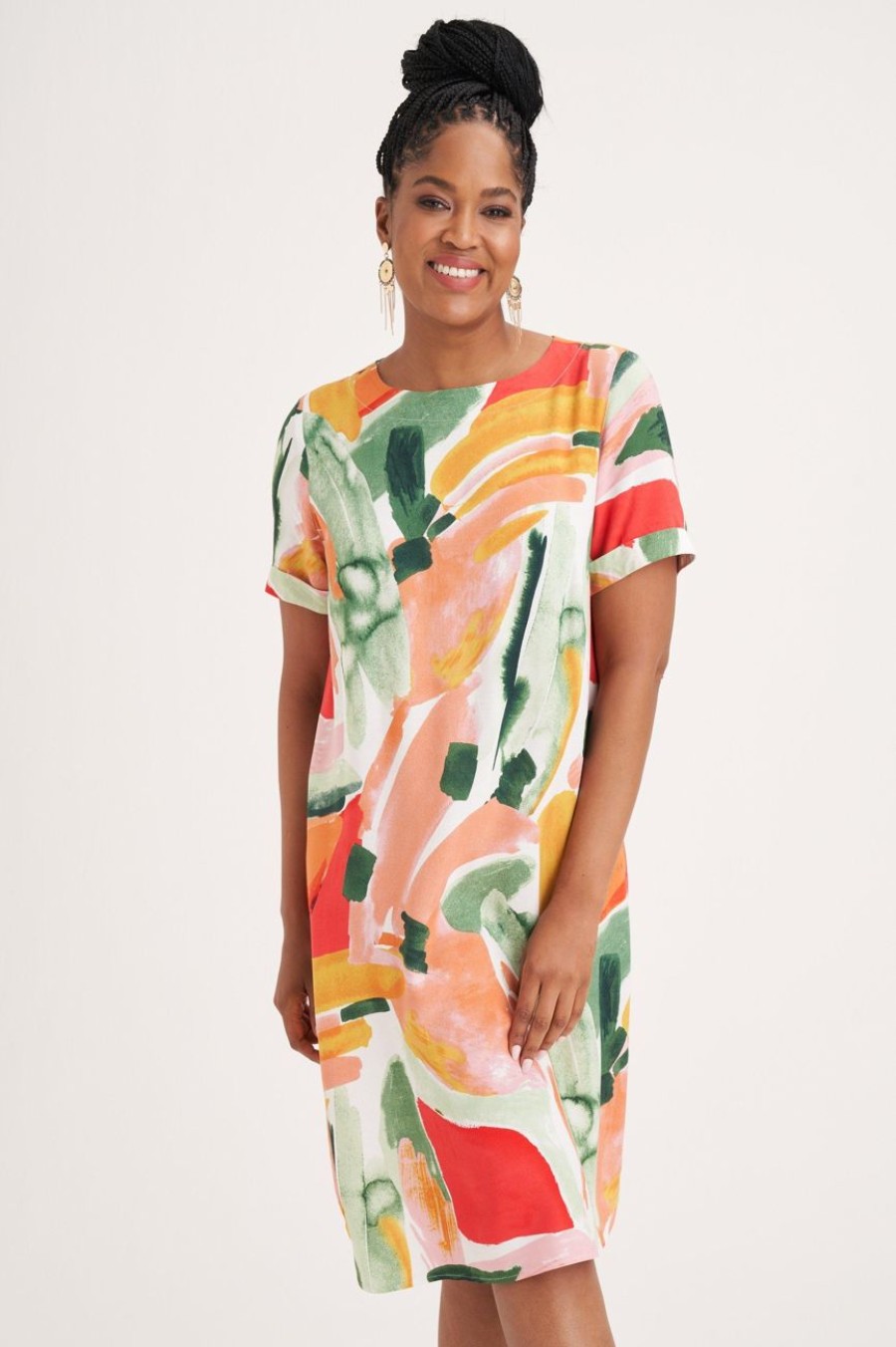 Clothing MILADYS | Printed A-Line Shift Dress Multi