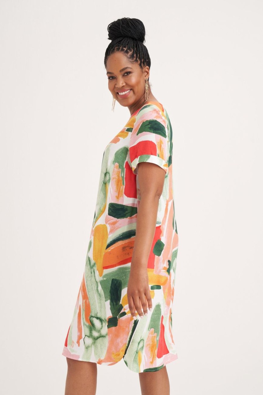 Clothing MILADYS | Printed A-Line Shift Dress Multi